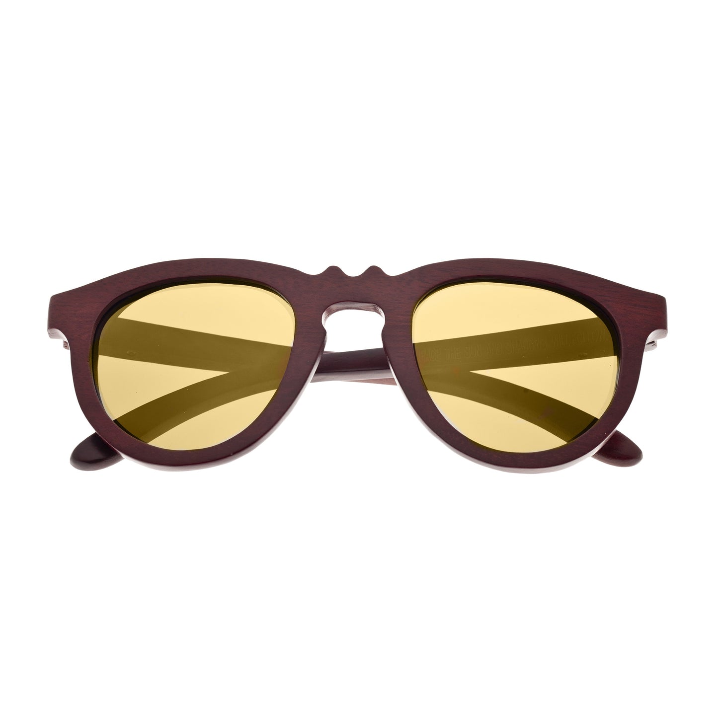 Earth Wood Venice Polarized Sunglasses - Red Rosewood/Gold - ESG018R