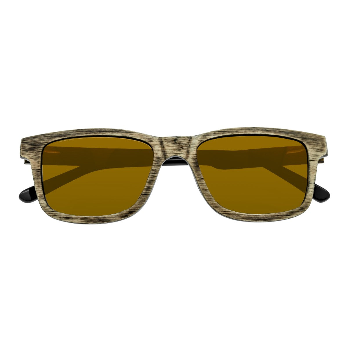 Earth Wood Tide Polarized Sunglasses - Brown/Gold-Yellow - ESG009GD