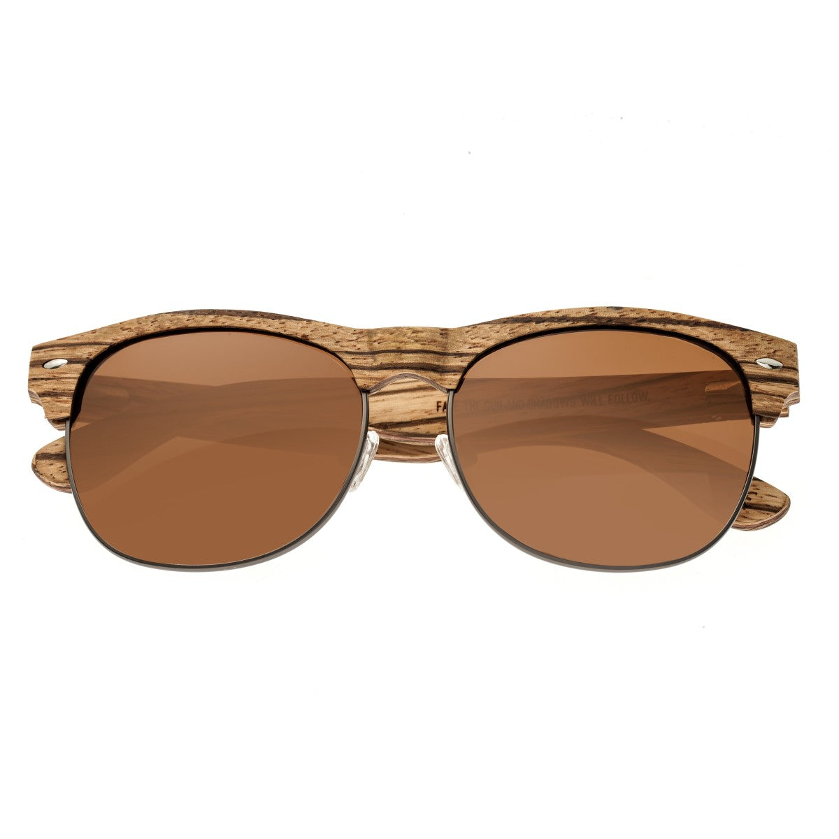 Earth Wood Moonstone Polarized Sunglasses - Zebra/Brown - ESG017ZR