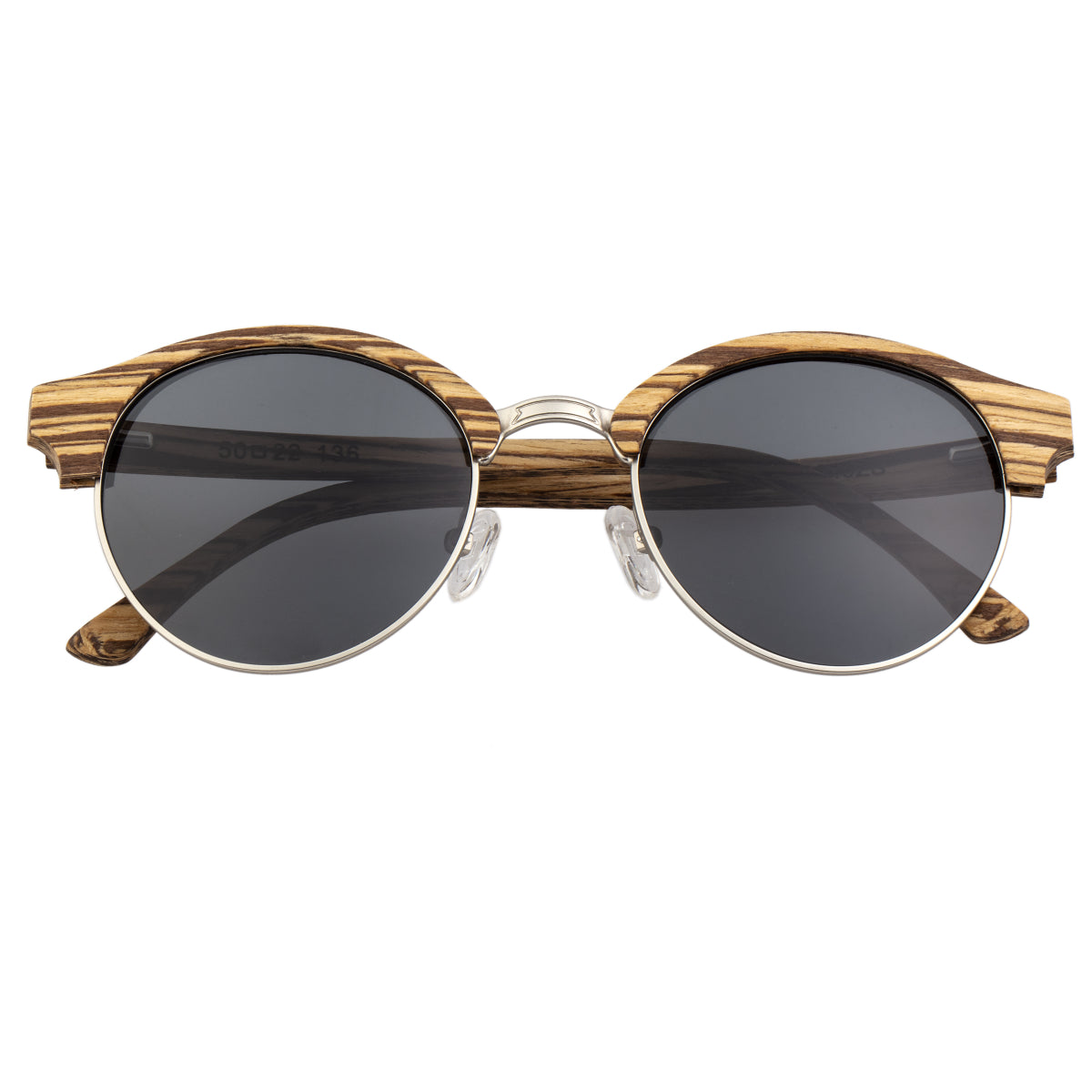 Earth Wood Misty Polarized Sunglasses - Zebrawood/Black - ESG049ZS
