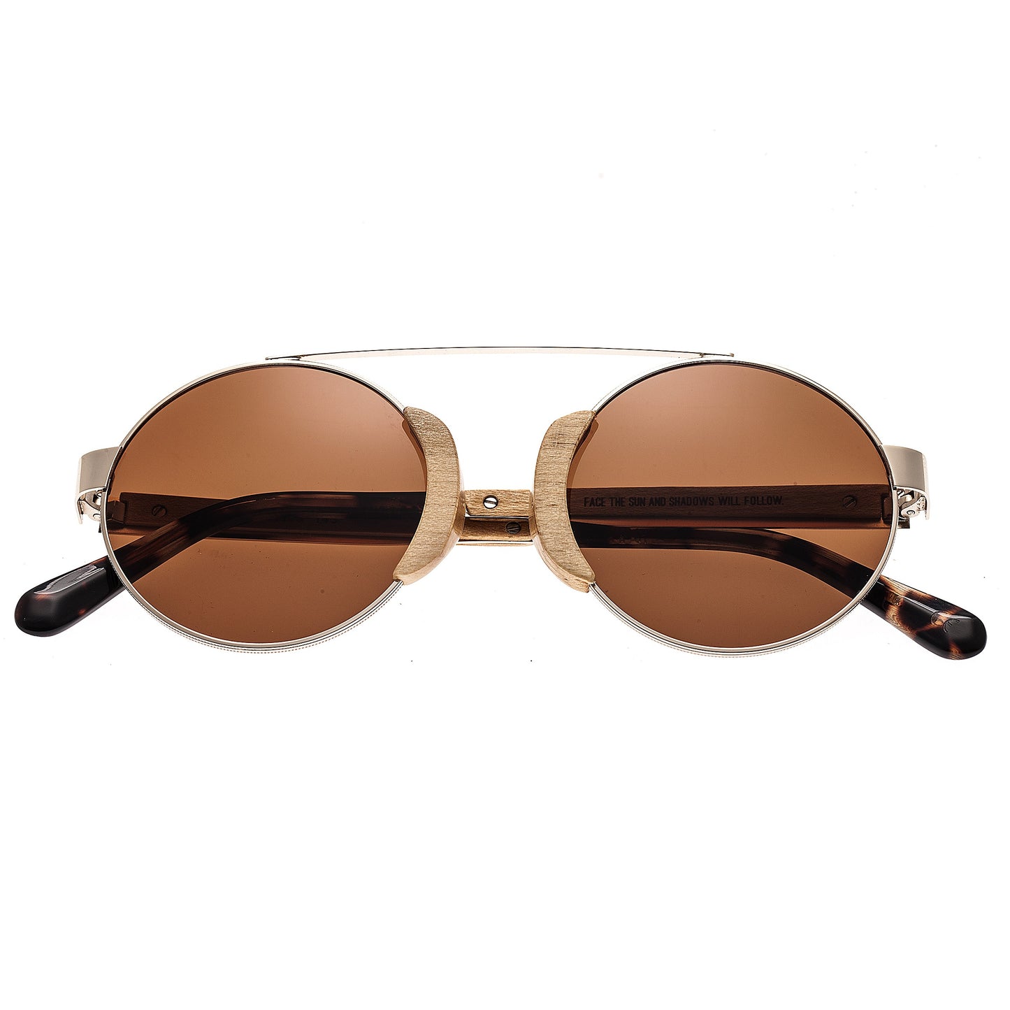 Earth Wood Talisay Polarized Sunglasses - Gold/Brown - ESG015M