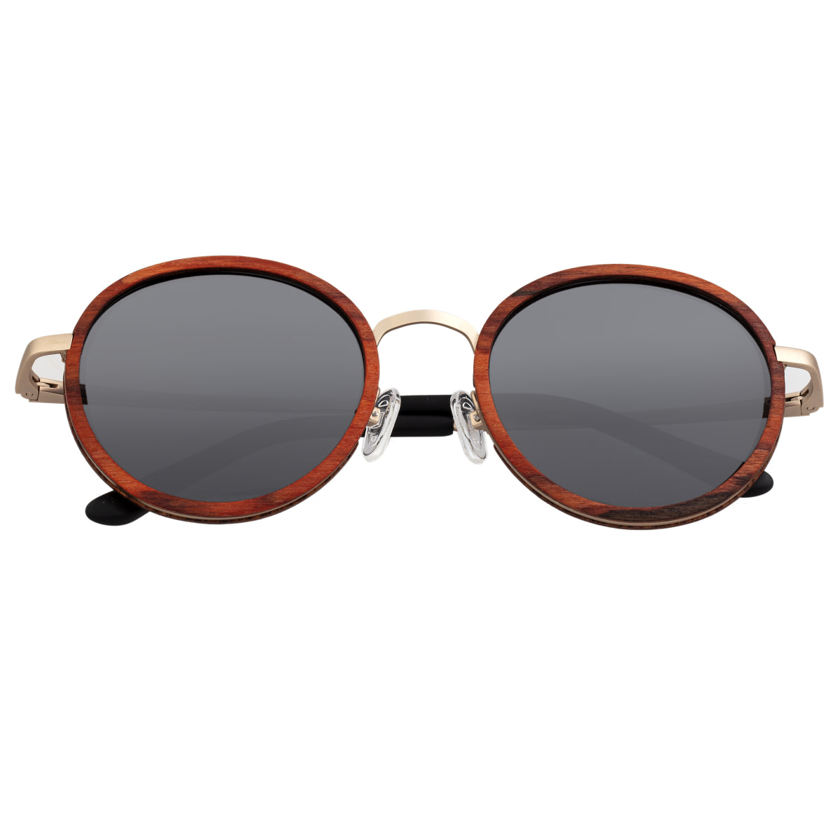 Earth Wood Himara Polarized Sunglasses - Red Rosewood/Black - ESG039RG