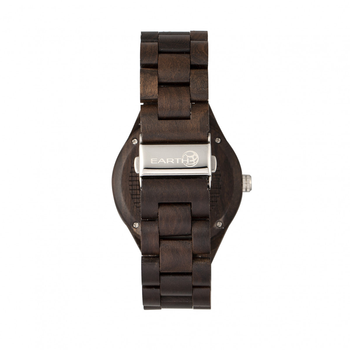 Earth Wood Sapwood Bracelet Watch w/Date - Dark Brown - ETHEW1602