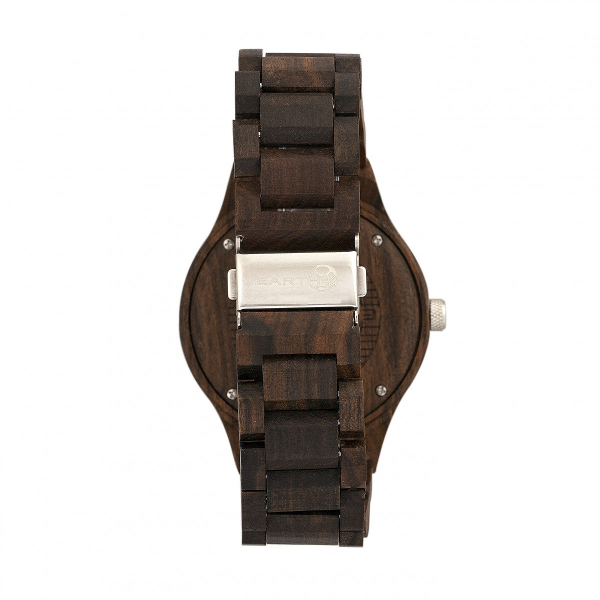 Earth Wood Cherokee Bracelet Watch w/Magnified Date - Dark Brown - ETHEW3402