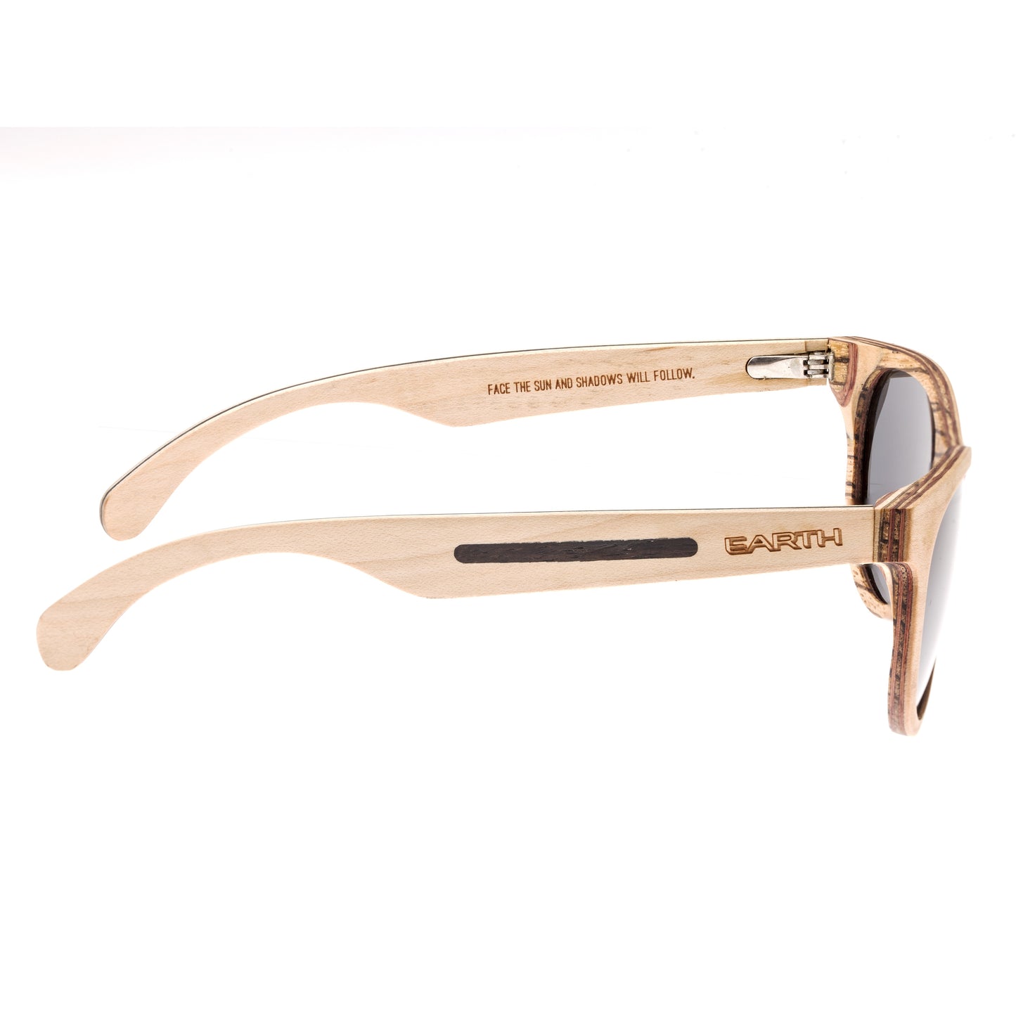 Earth Wood Del Carmen Polarized Sunglasses - Bamboo/Black - ESG002ME