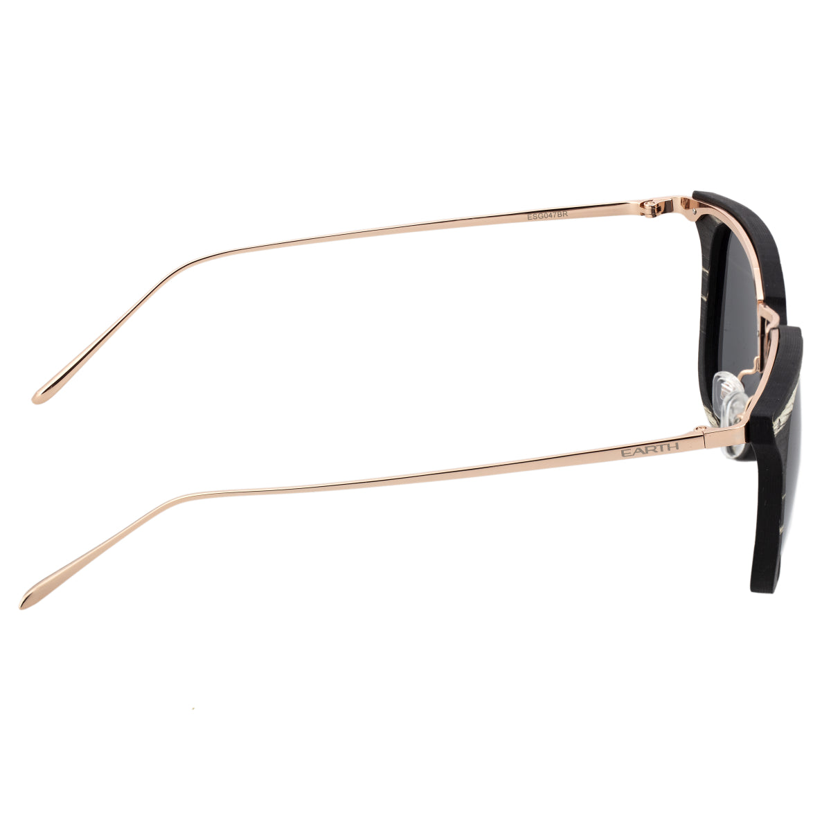 Earth Wood Nosara Polarized Sunglasses - Black Butterfly/Black - ESG047BR