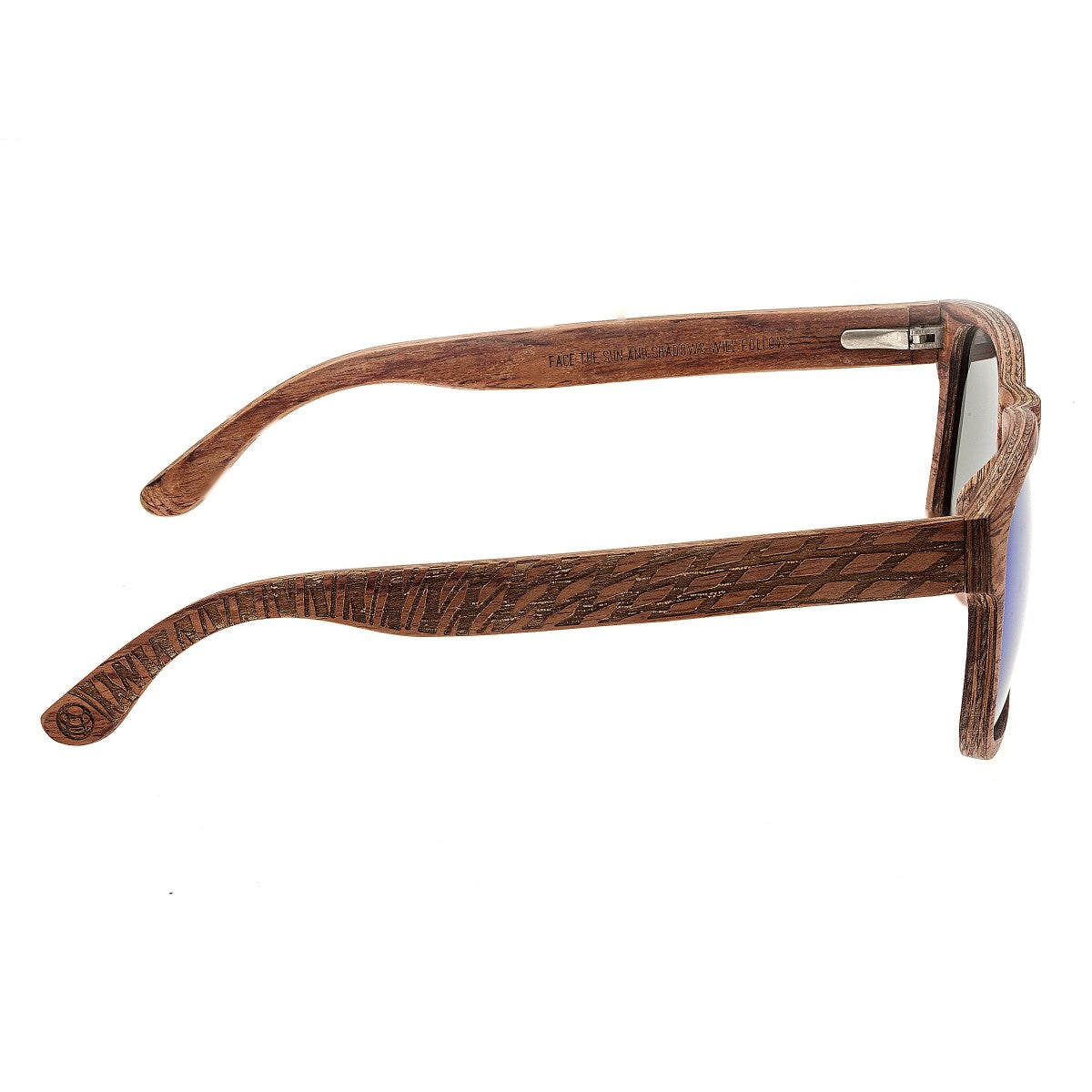 Earth Wood Whitehaven Polarized Sunglasses - Red-Rosewood/Purple - ESG080R