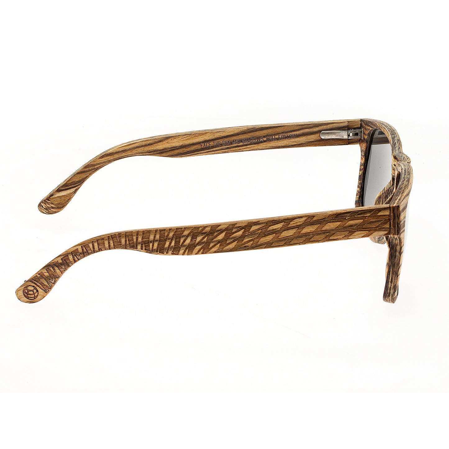 Earth Wood Whitehaven Polarized Sunglasses - Zebrawood/Black - ESG080Z