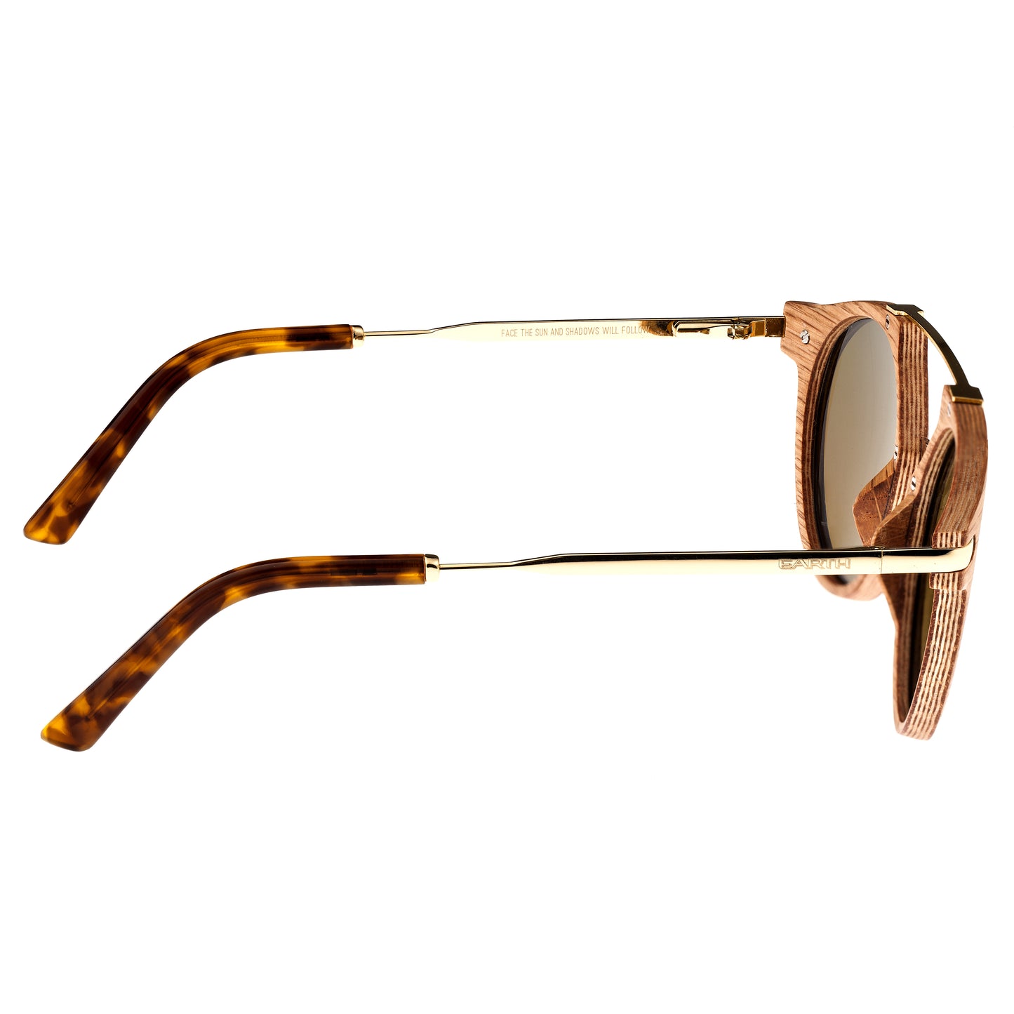 Earth Wood Petani Polarized Sunglasses - Annato/Green - ESG034A