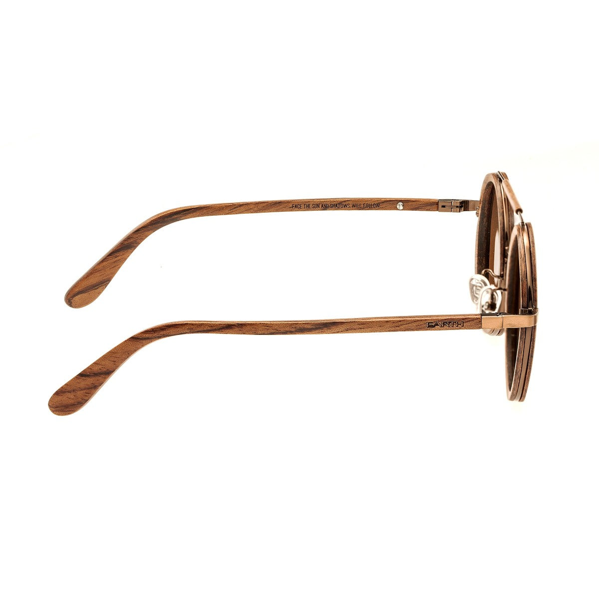 Earth Wood Bondi Polarized Sunglasses - Red Rosewood/Brown - ESG003R