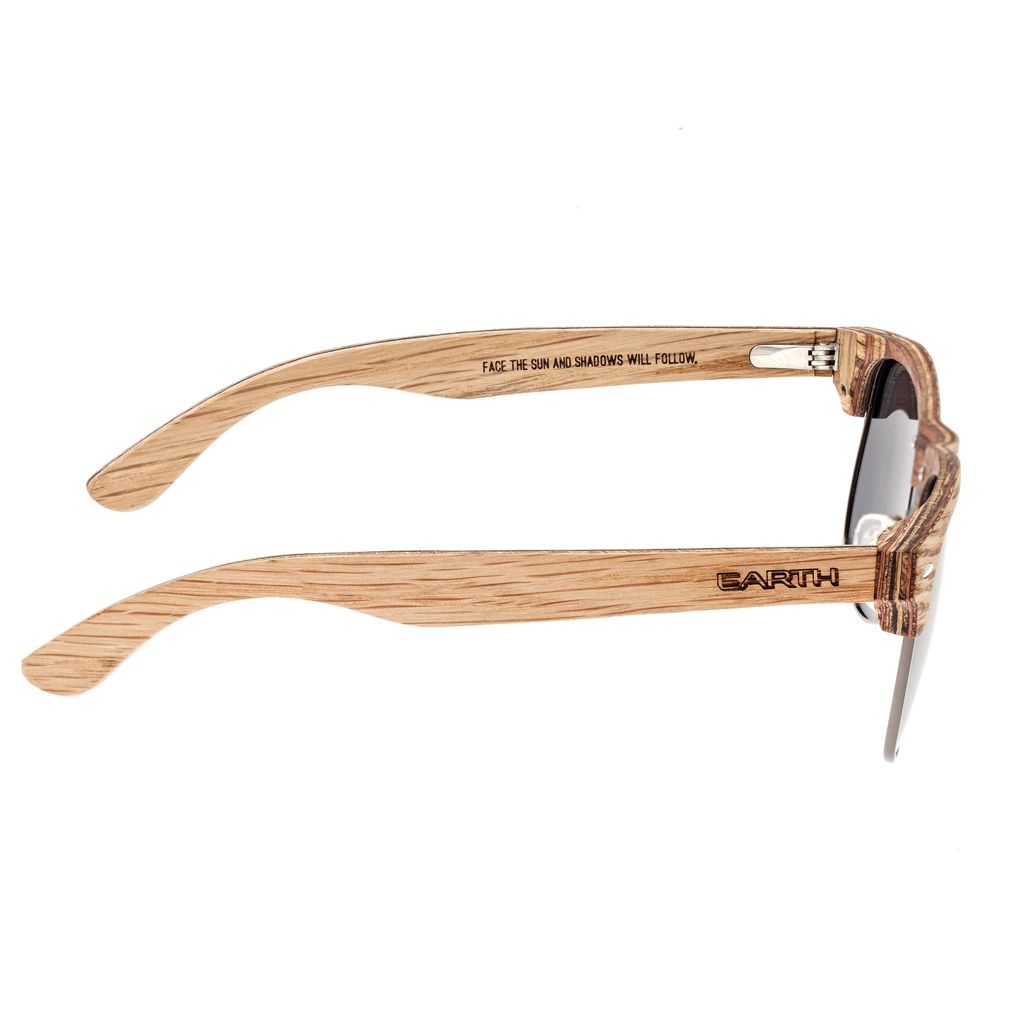 Earth Wood Moonstone Polarized Sunglasses - Bamboo-Ebony/Black - ESG017BE