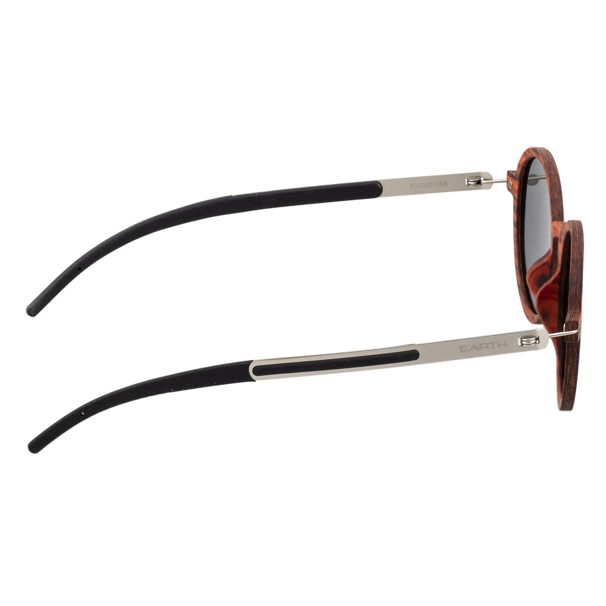Earth Wood Toco Polarized Sunglasses - Red Rosewood/Black - ESG051RS