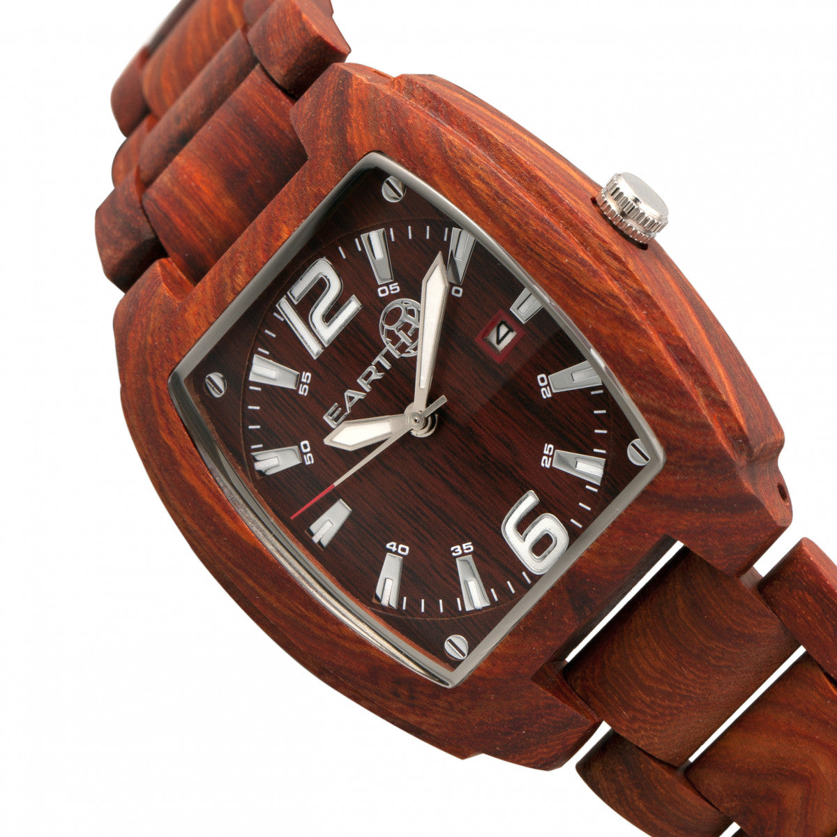 Earth Wood Sagano Bracelet Watch w/Date - Red - ETHEW2403