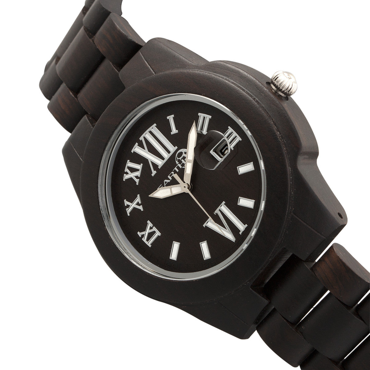 Earth Wood Heartwood Bracelet Watch w/Date - Dark Brown - ETHEW1502