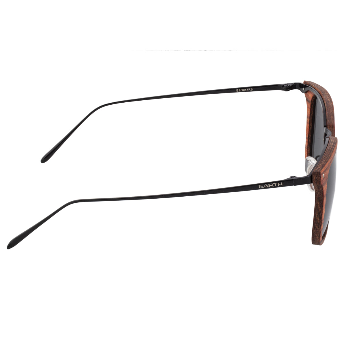 Earth Wood Nosara Polarized Sunglasses - Red Rosewood/Black - ESG047RB