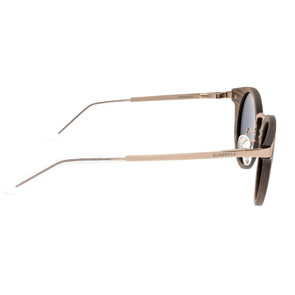 Earth Wood Zale Polarized Sunglasses - Walnut Zebrawood/Rose Gold - ESG026RG