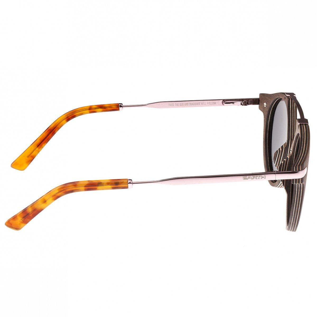 Earth Wood Petani Polarized Sunglasses - Black Walnut/Black - ESG034BW
