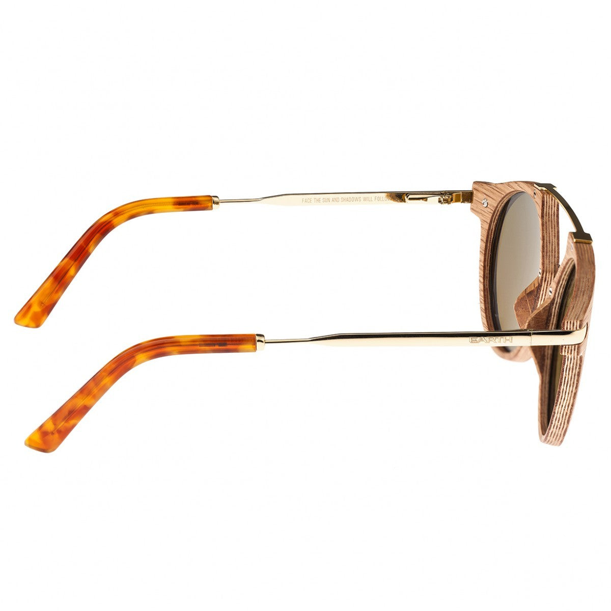 Earth Wood Petani Polarized Sunglasses - White Oak/Blue - ESG034WO