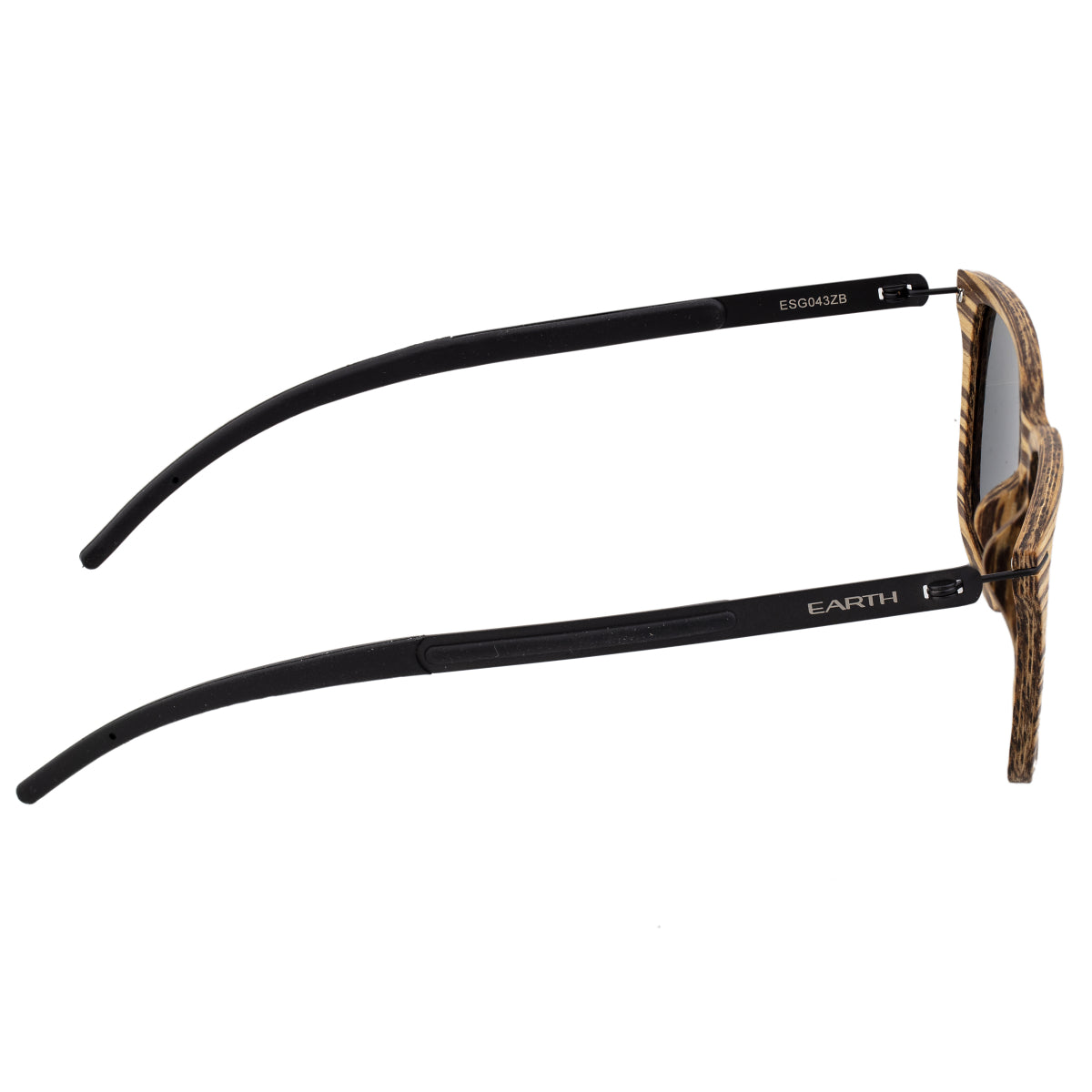 Earth Wood Doumia Polarized Sunglasses - Zebrawood/Black - ESG043ZB
