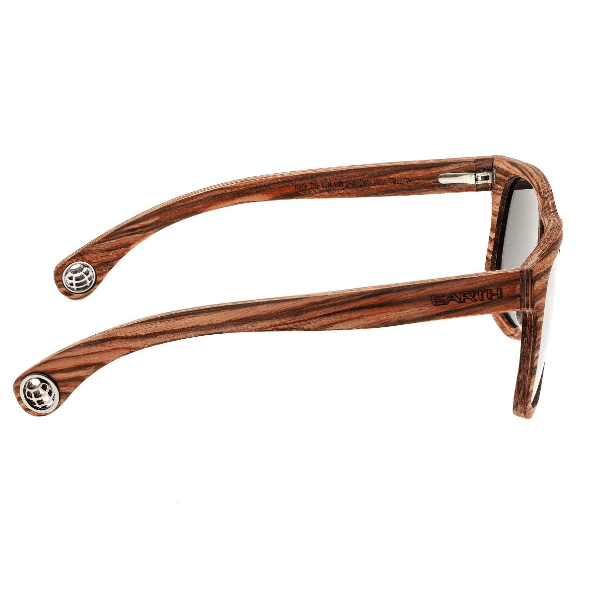 Earth Wood Las Islas Polarized Sunglasses - Red-Rosewood/Purple-Blue - ESG055R