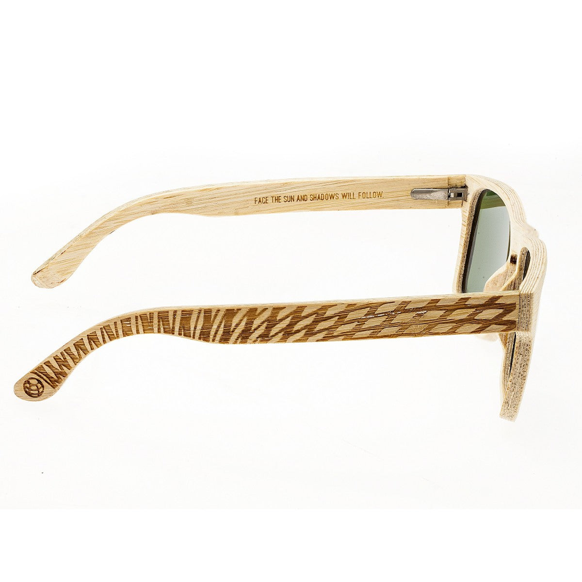 Earth Wood Whitehaven Polarized Sunglasses - Bamboo/Green-Blue - ESG080B