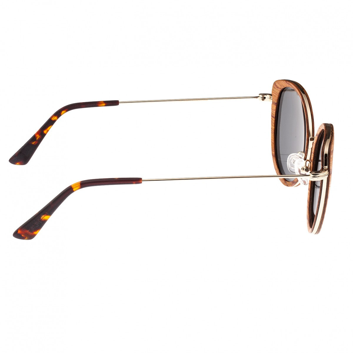 Earth Wood Oreti Polarized Sunglasses - Annato/Silver - ESG037AN