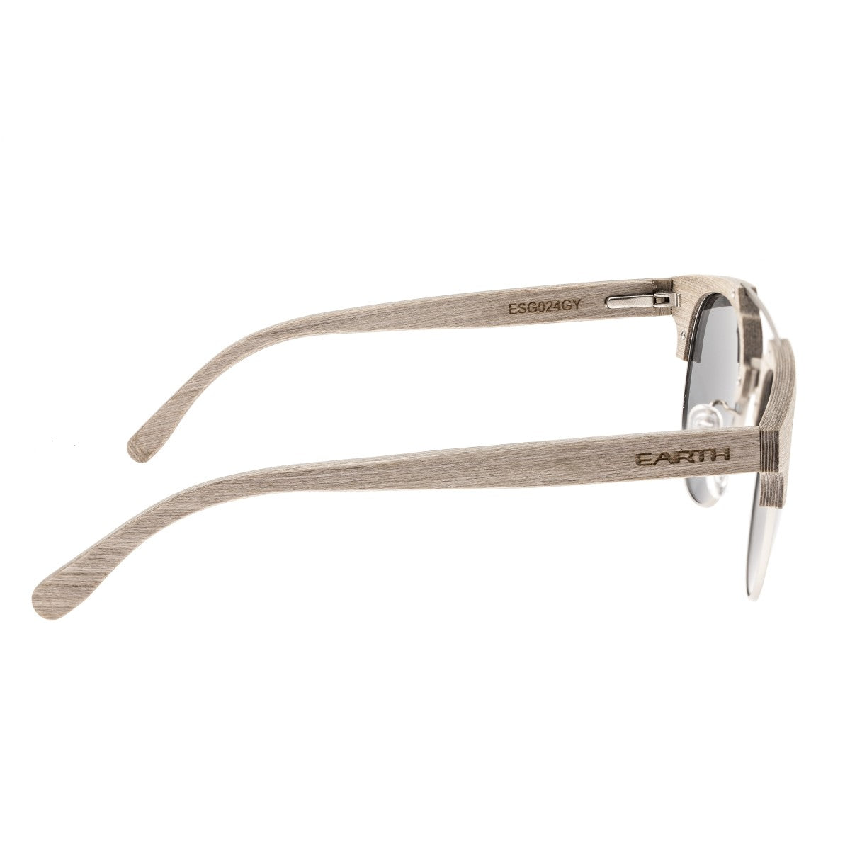 Earth Wood Kai Polarized Sunglasses - Beige/Silver - ESG024GY