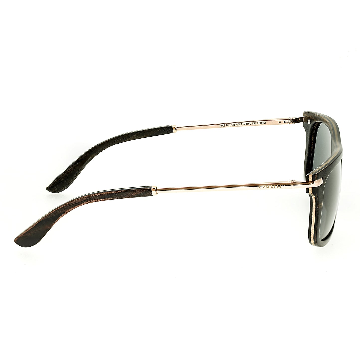 Earth Wood Queensland Polarized Sunglasses - Espresso/Black - ESG011GR
