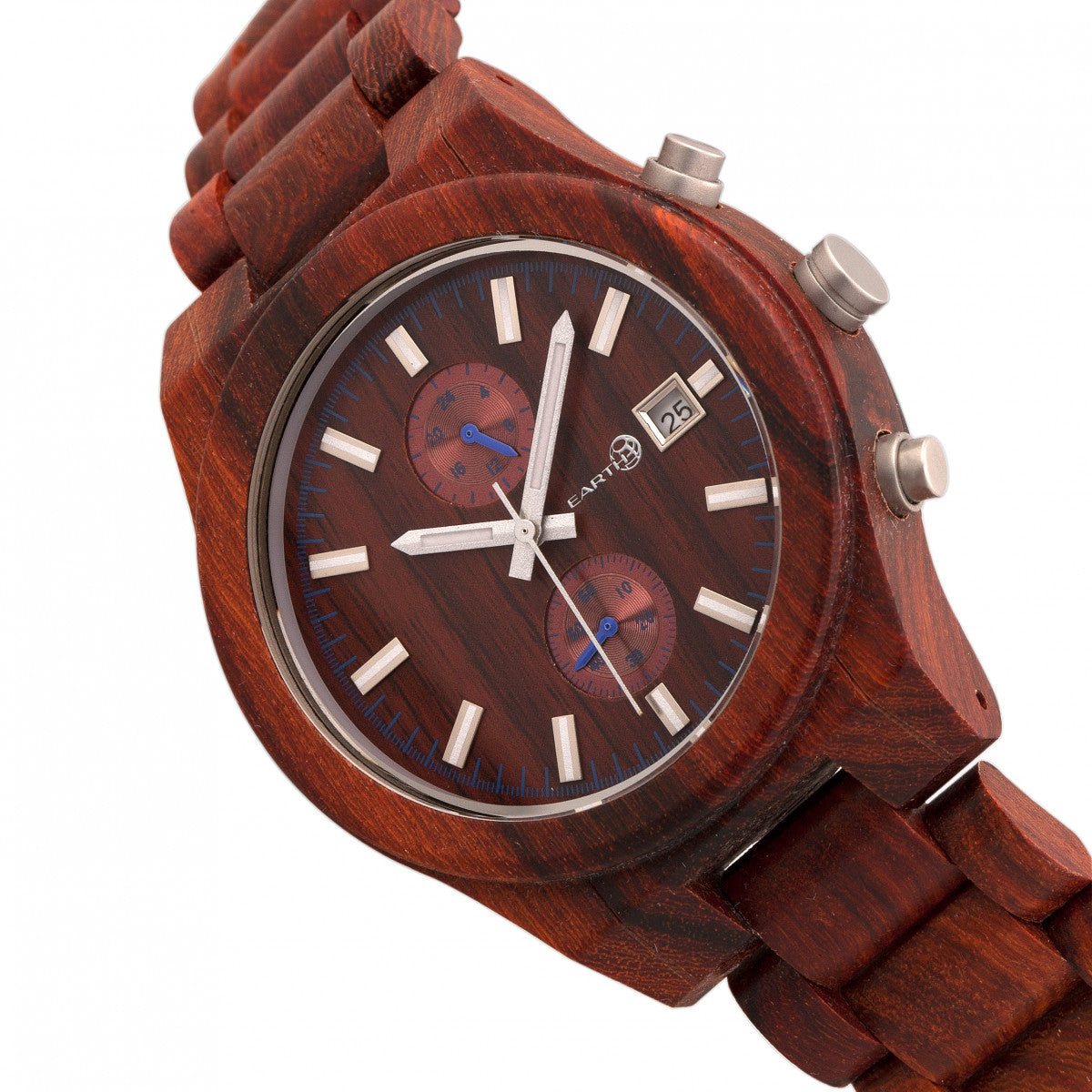 Earth Wood Castillo Bracelet Watch w/Date - Red - ETHEW5103
