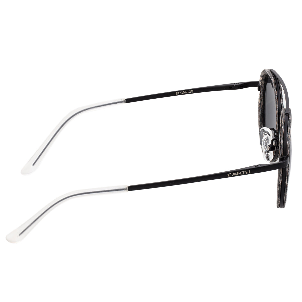 Earth Wood Binz Polarized Sunglasses - Grey Vine/Black - ESG048GB