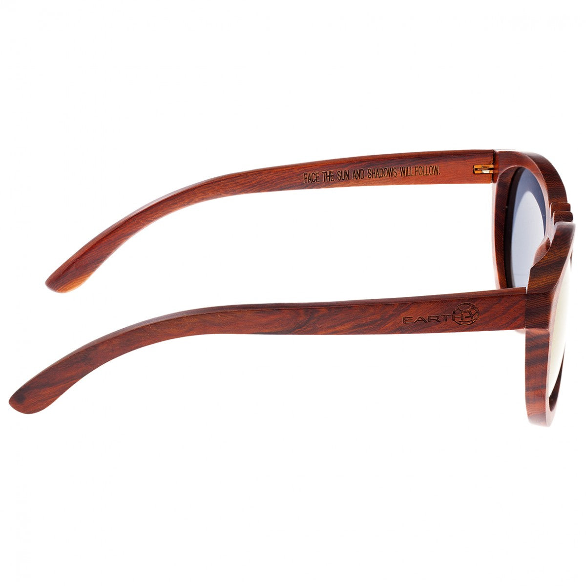 Earth Wood Venice Polarized Sunglasses - Red Rosewood/Gold - ESG018R