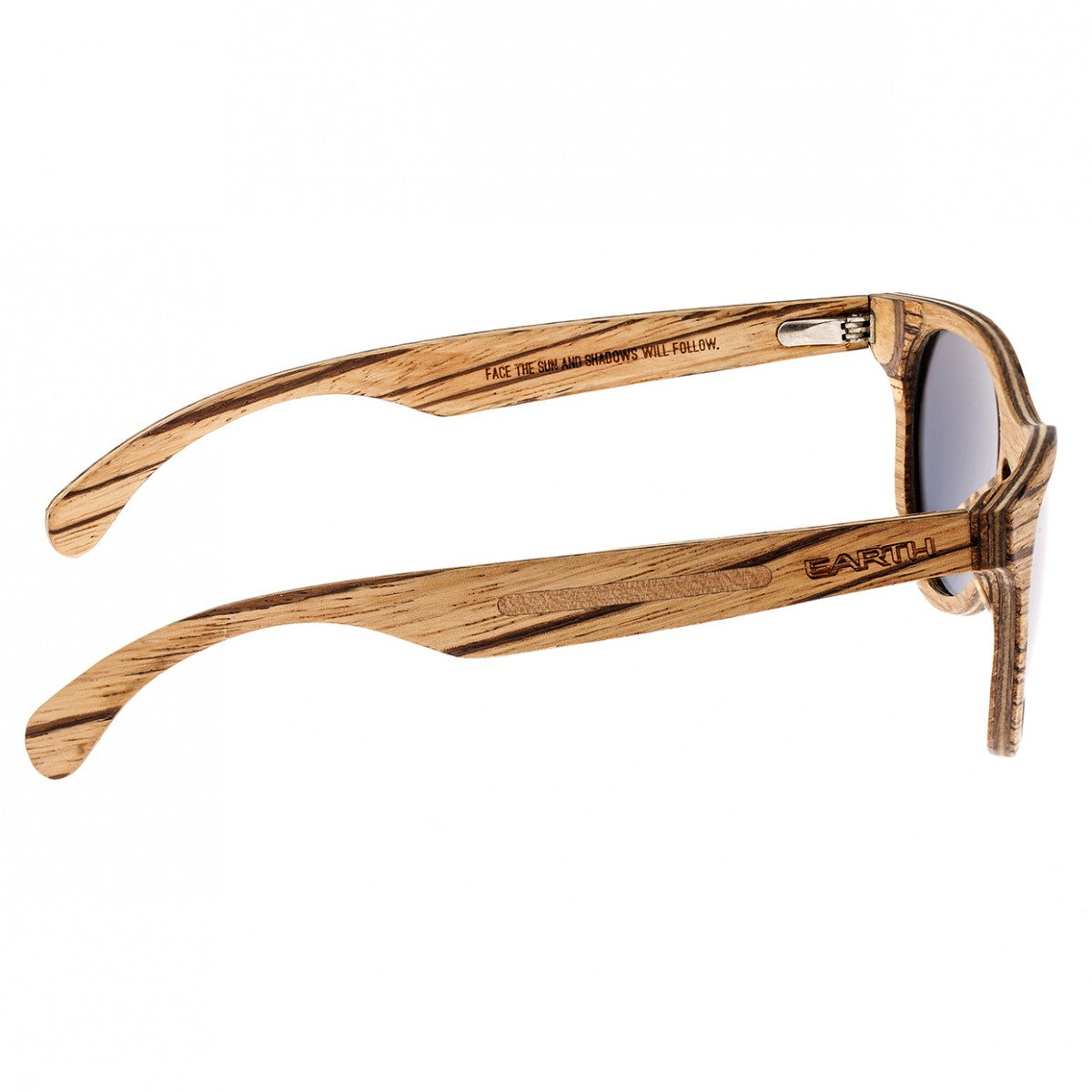 Earth Wood Del Carmen Polarized Sunglasses - Zebrawood/Brown - ESG002ZB