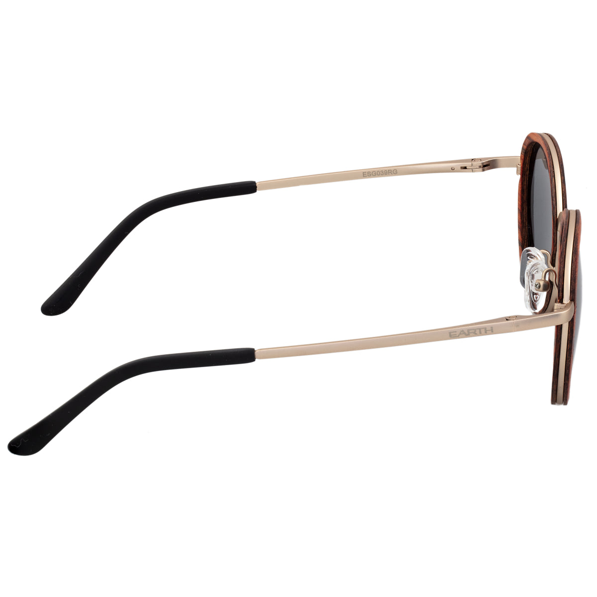 Earth Wood Himara Polarized Sunglasses - Red Rosewood/Black - ESG039RG