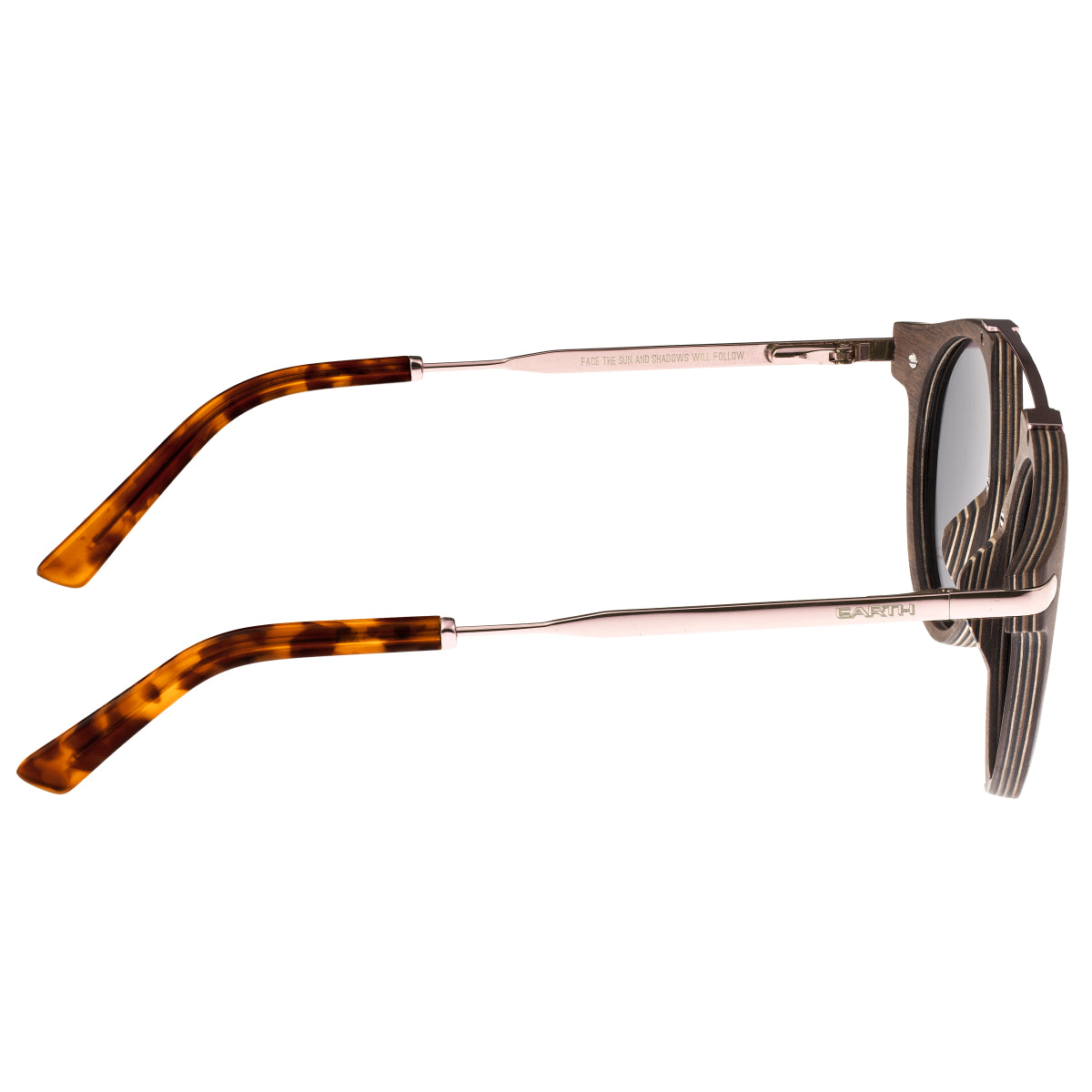 Earth Wood Petani Polarized Sunglasses - Walnut/Black - ESG034B