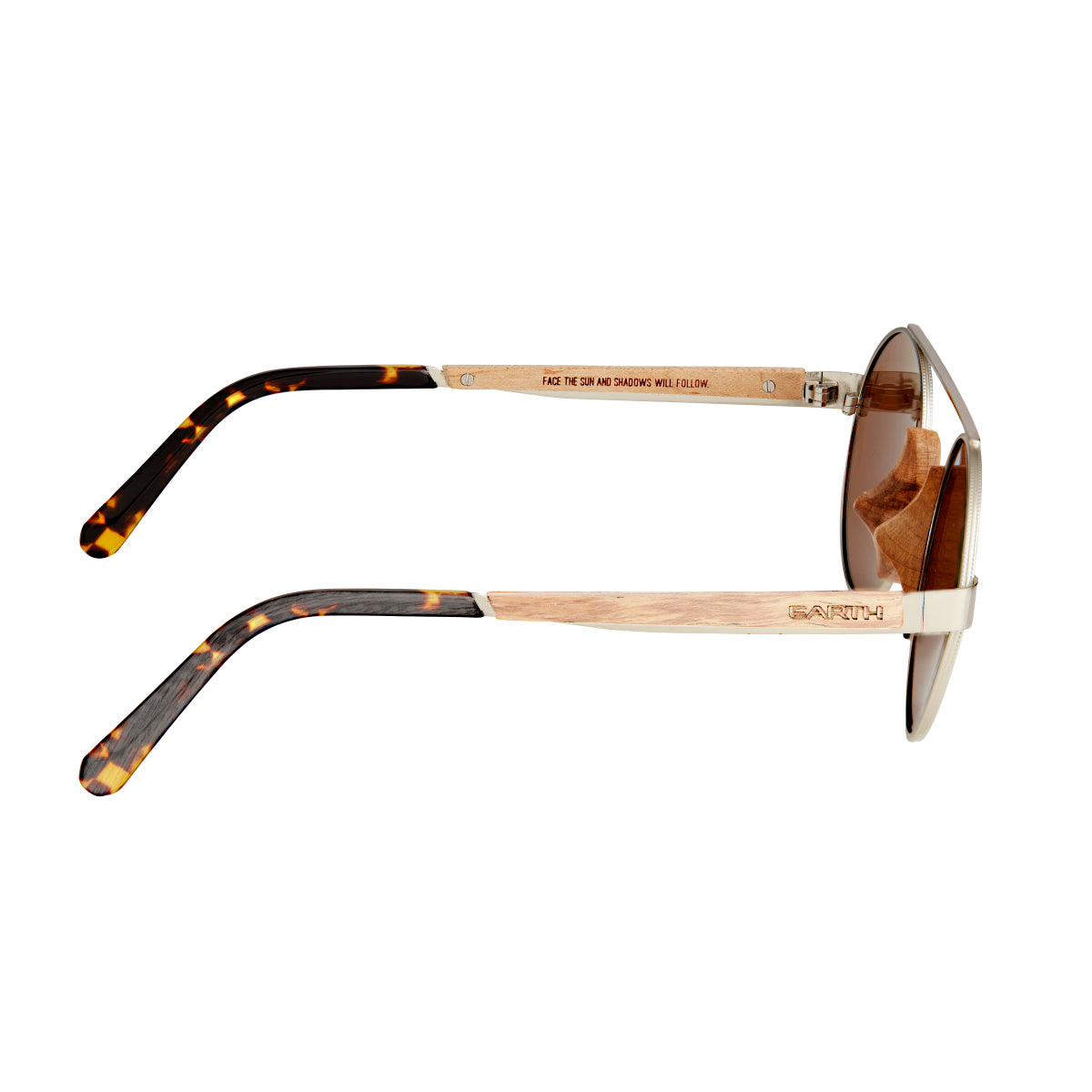 Earth Wood Anakena Polarized Sunglasses - Cedar/Brown - ESG038M