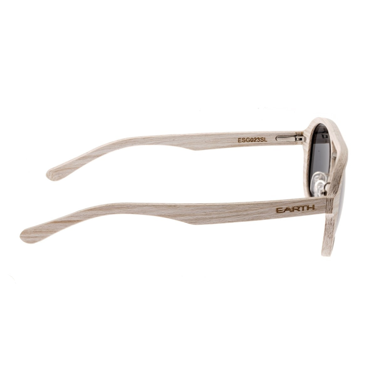 Earth Wood Cruz Polarized Sunglasses - White/Silver - ESG023SL