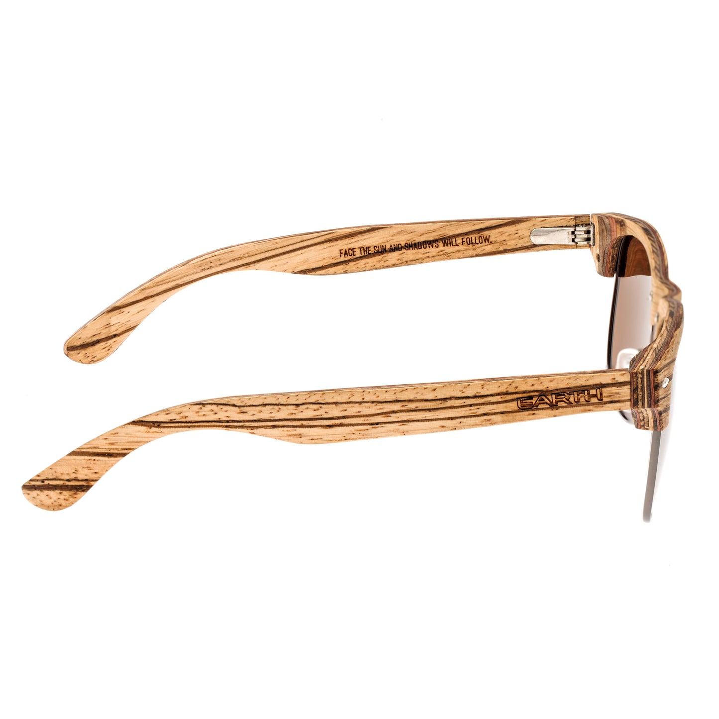 Earth Wood Moonstone Polarized Sunglasses - Zebra/Brown - ESG017ZR