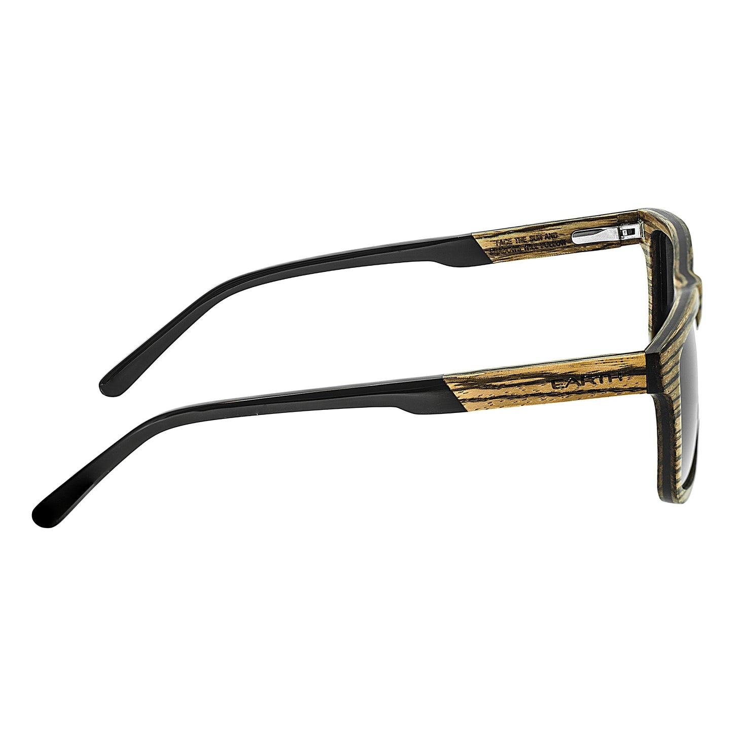 Earth Wood Tide Polarized Sunglasses - Zebrawood/Black - ESG009GR