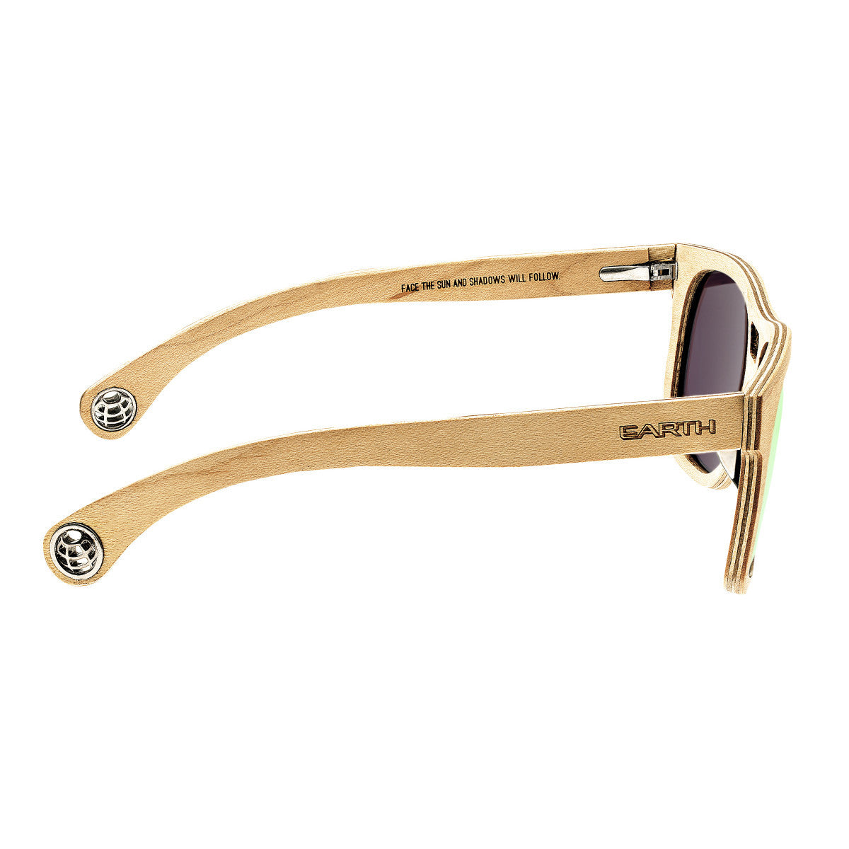 Earth Wood Las Islas Polarized Sunglasses - Maple/Celeste-Yellow - ESG055M