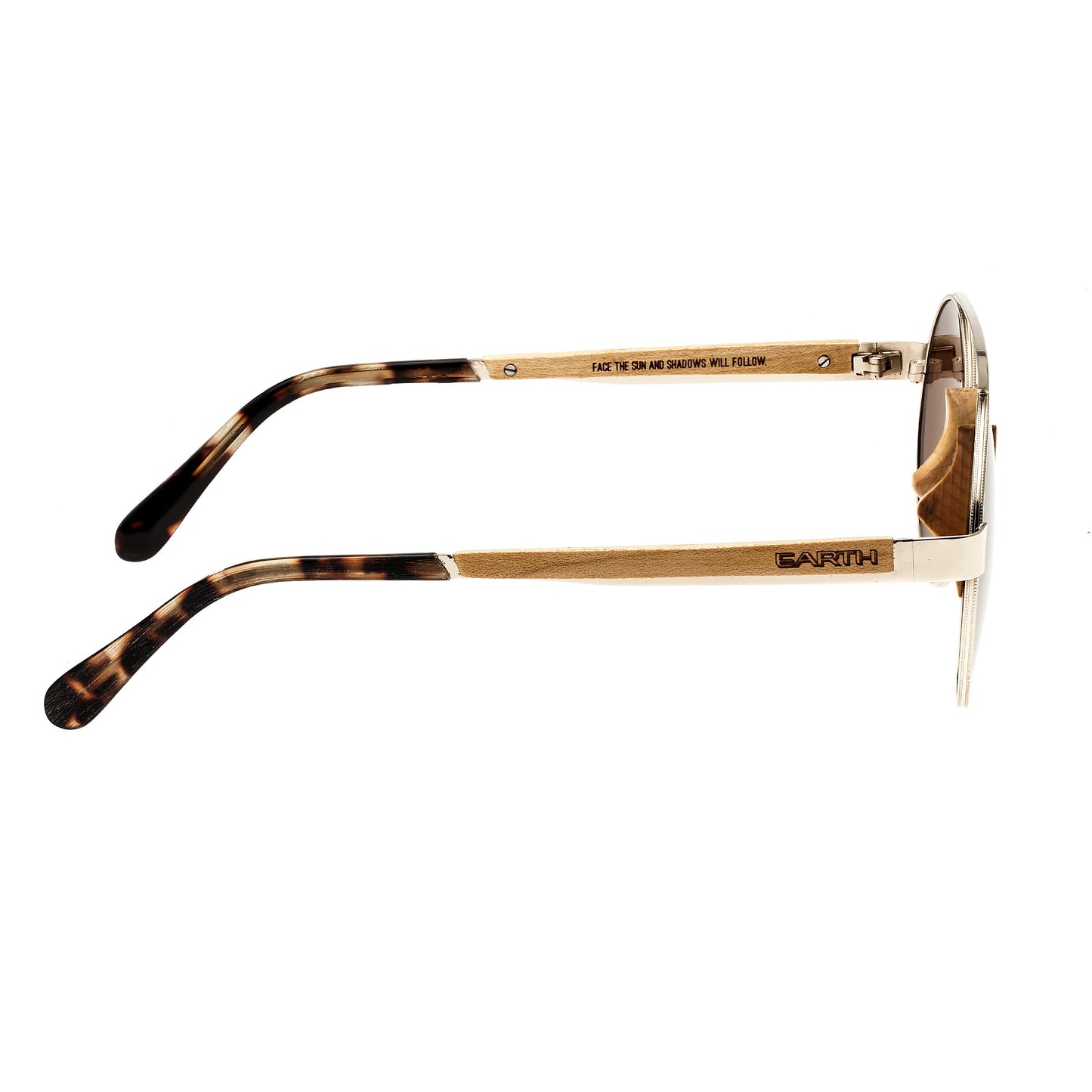 Earth Wood Talisay Polarized Sunglasses - Gold/Brown - ESG015M
