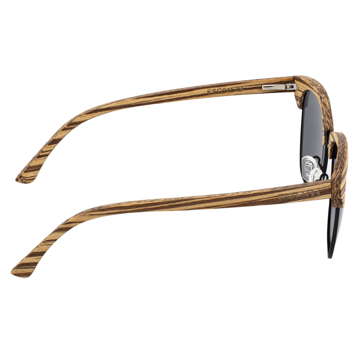 Earth Wood Sassel Polarized Sunglasses - Zebrawood/Black - ESG045ZB