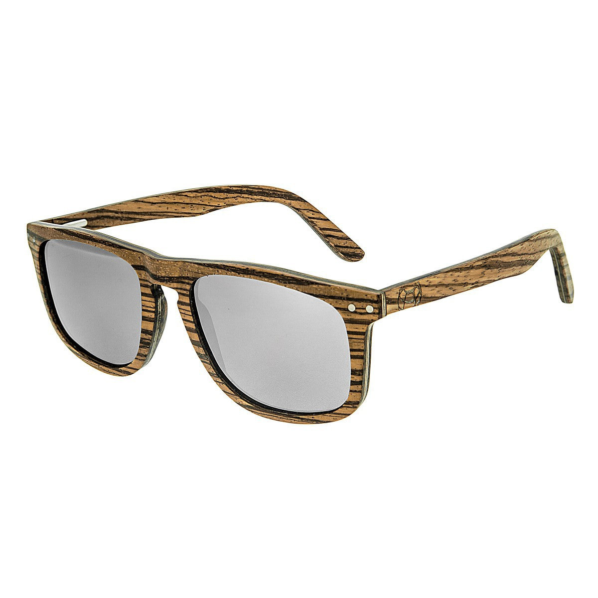 Earth Wood Pacific Polarized Sunglasses - Zebrawood/Grey - ESG008SL