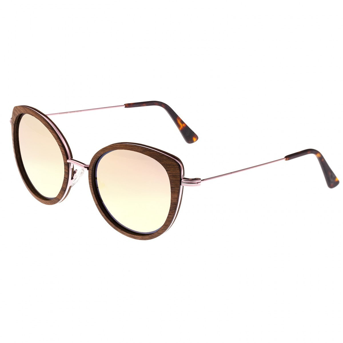 Earth Wood Oreti Polarized Sunglasses - Monzo/Rose Gold - ESG037MN