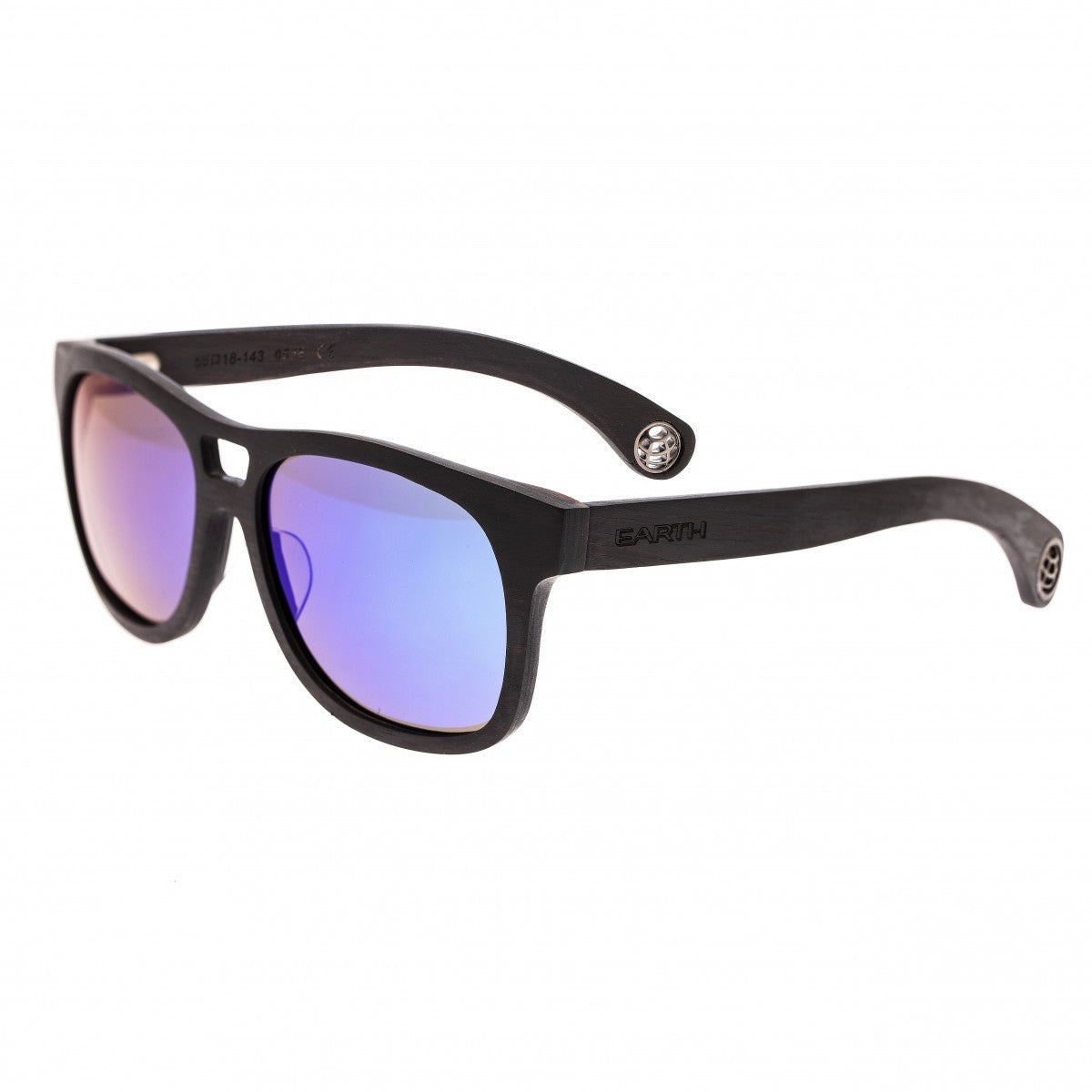 Earth Wood Las Islas Polarized Sunglasses - Ebony/Blue-Green - ESG055E