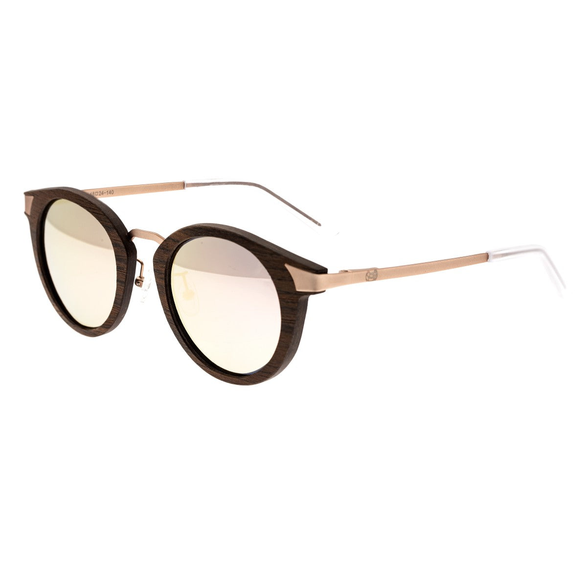 Earth Wood Zale Polarized Sunglasses - Walnut Zebrawood/Rose Gold - ESG026RG