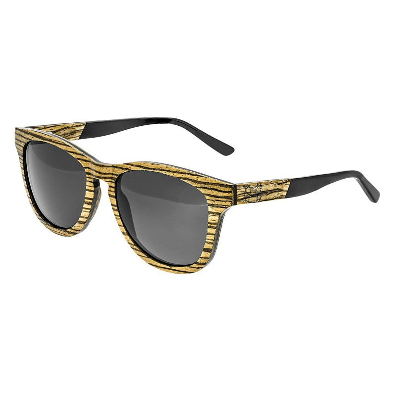 Earth Wood Cove Polarized Sunglasses - Zebrawood/Black - ESG010GR