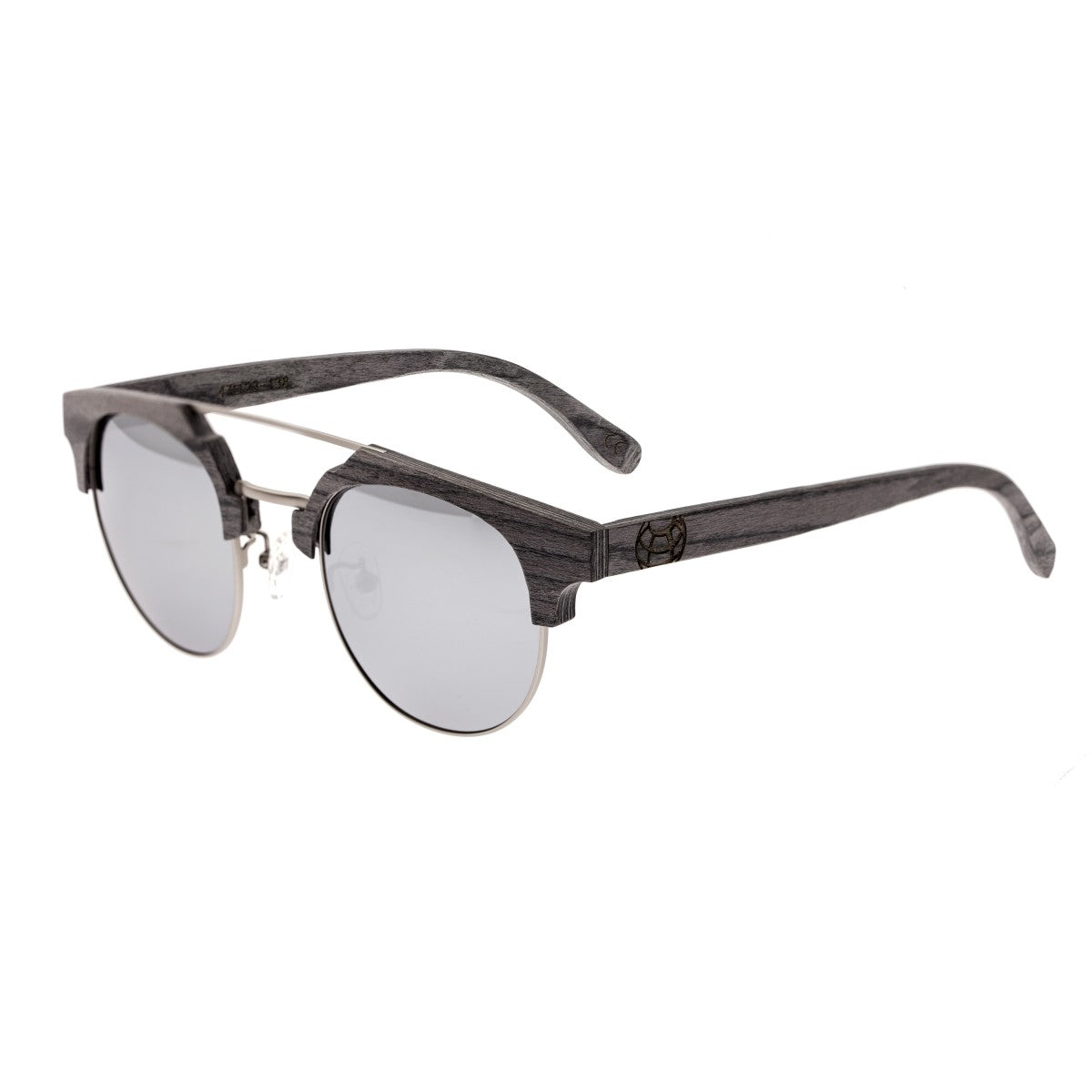 Earth Wood Kai Polarized Sunglasses - Grey/Silver - ESG024SL