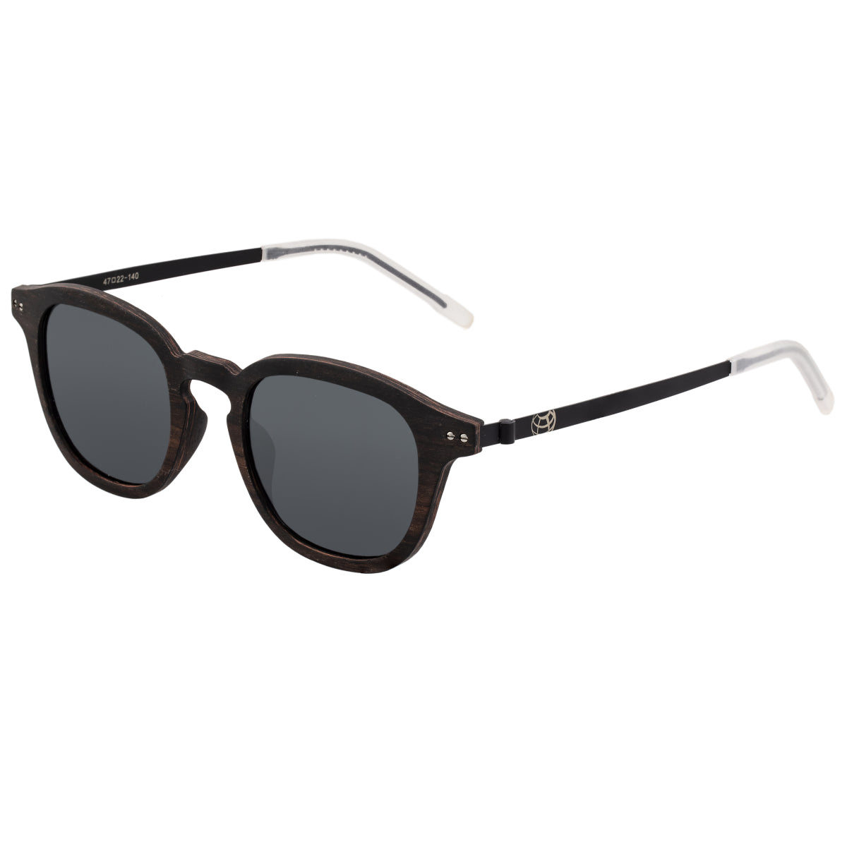 Earth Wood Kavaja Polarized Sunglasses - Ebony/Black - ESG042EB