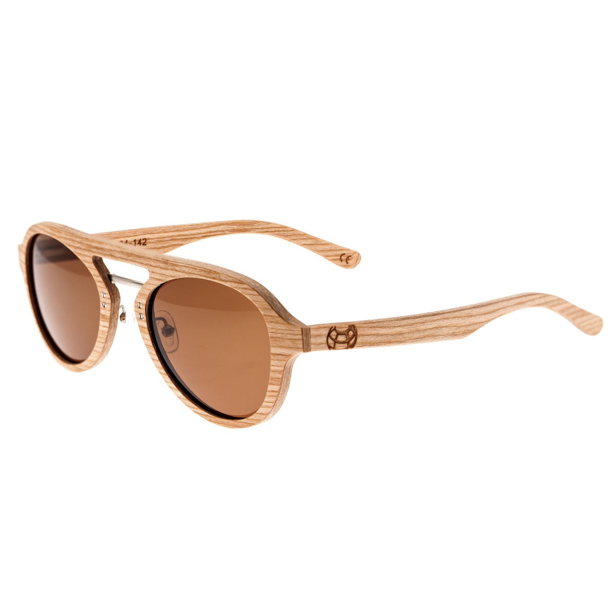 Earth Wood Cruz Polarized Sunglasses - Bamboo/Brown - ESG023BN