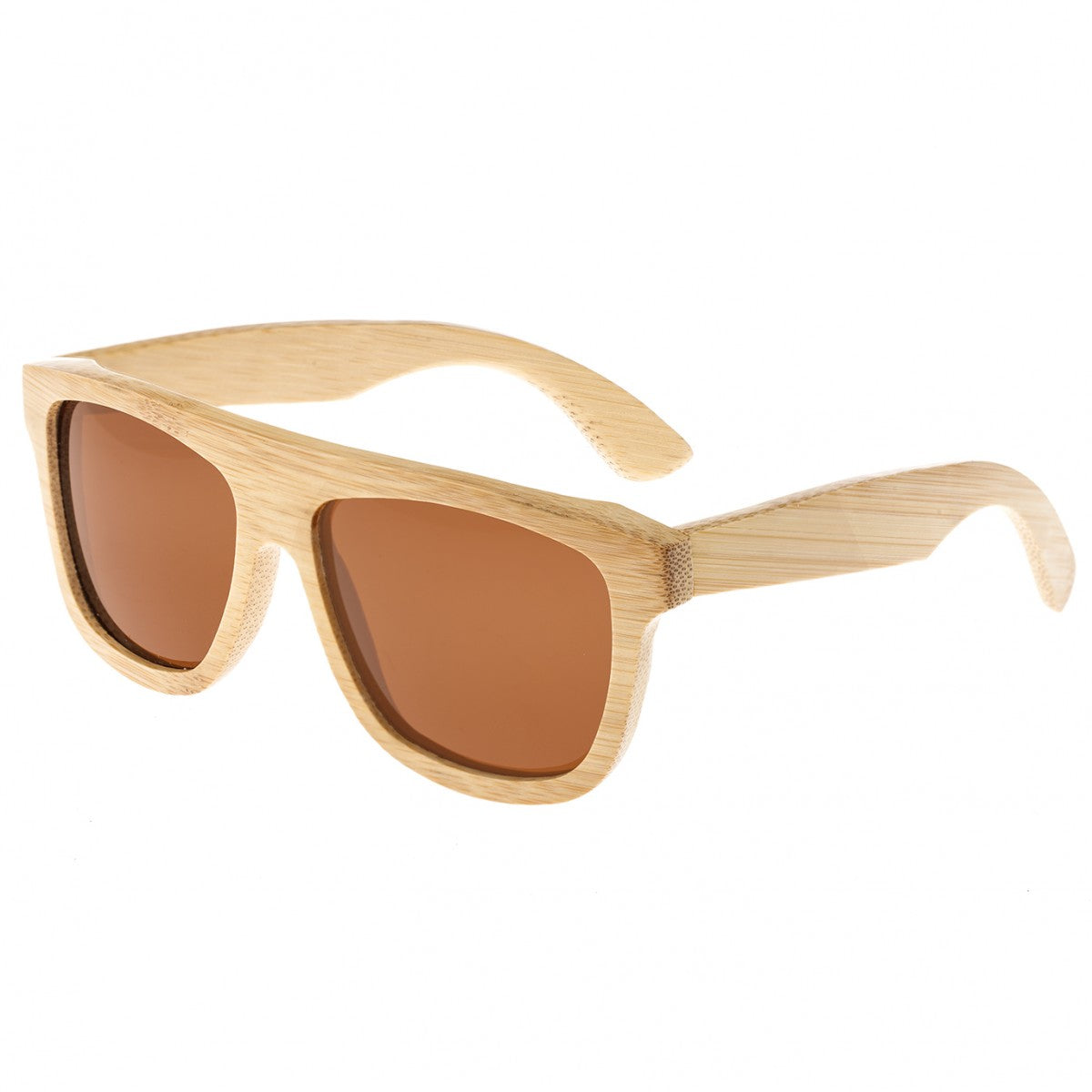Earth Wood Imperial Unisex Sunglasses Khaki/Tan Frame Brown Lens ESG031B